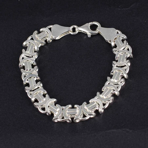 925 Ayar Gümüş Euro Kral Bileklik - Resim 2