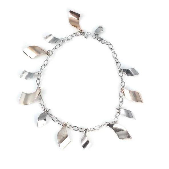 925 Ayar Gümüş Dalgalı Model Bileklik ürün görseli