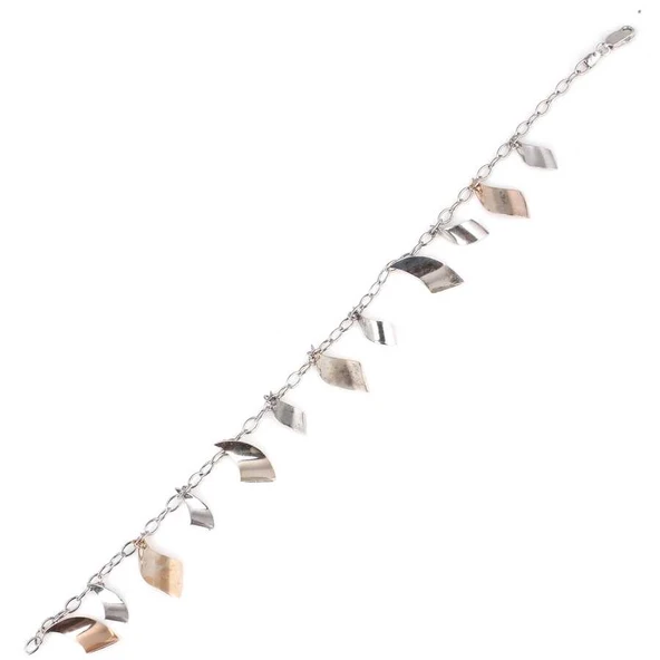 925 Ayar Gümüş Dalgalı Model Bileklik - Resim 2