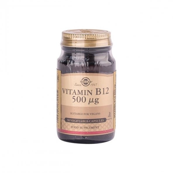 Solgar Vitamin B12 500 MG  50 Kapsül