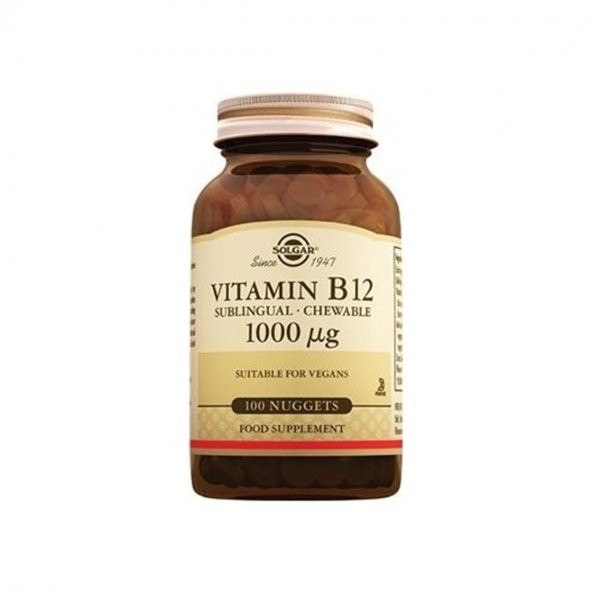 Solgar Vitamin B12 1000 Mcg 100 Dilaltı Tablet