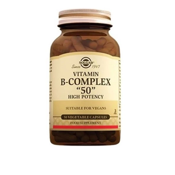Solgar Vitamin B Complex 50 Bitkisel 50 Kapsül