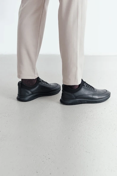 Muggo Fire Garantili Erkek Günlük Klasik Hakiki Deri Casual Rahat Ortopedik Ayakkabı - 4