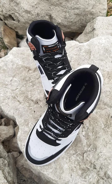 Dunlop 2238 Beyaz-Siyah, Fuspetli Ortapedik Boğazlı Basket Spor Ayakkabı - 8