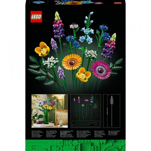 LEGO® Icons Kır Çiçekleri Buketi 10313 Yapım Seti - Yetişkinler Için Dekoratif ve Koleksiyonluk Kendin Yap Çiçek Buketi Yapım Seti (939 Parça) - 4