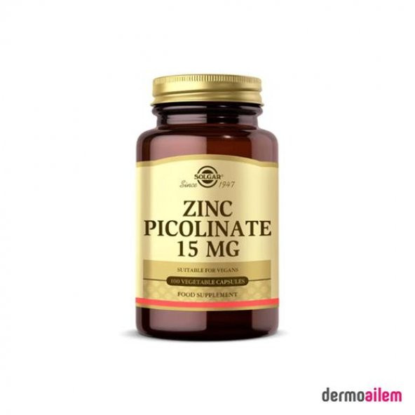 Solgar Zinc Picolinate 15 mg 100 Kapsül