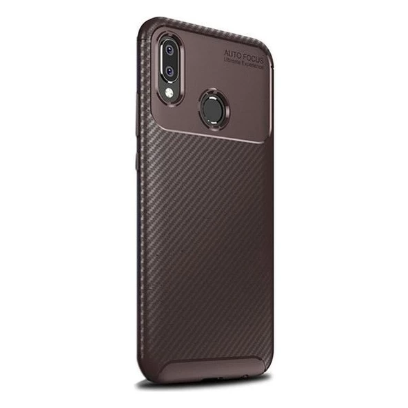 Smcase Samsung Galaxy A30 Kılıf Negro Karbon Silikon   Nano Ekran Koruyucu - Resim 2