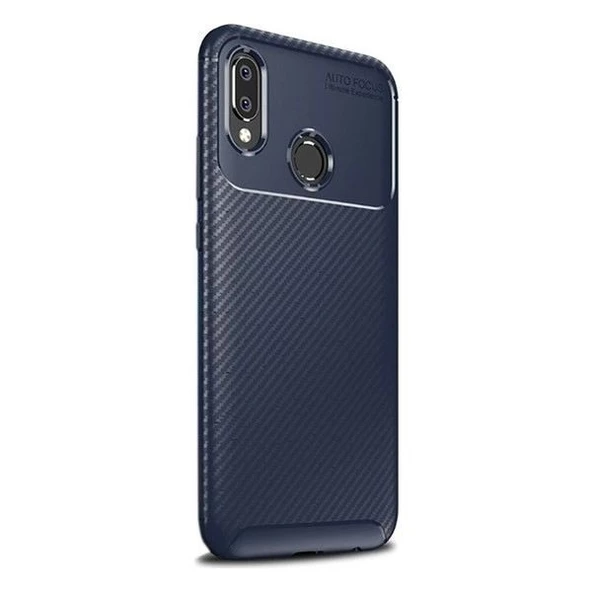 Smcase Samsung Galaxy A30 Kılıf Negro Karbon Silikon