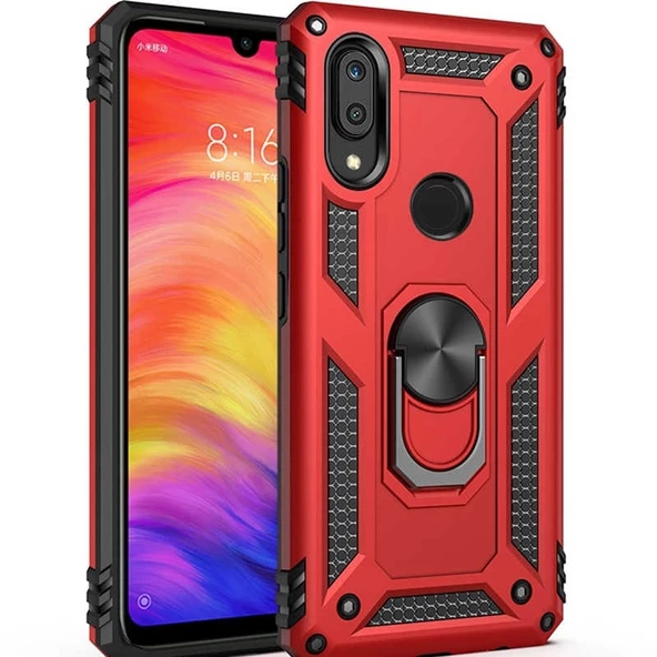 Smcase Samsung Galaxy M10s Kılıf Vega Yüzüklü Tank Kapak