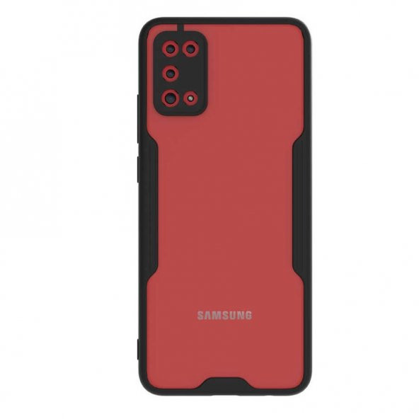 Smcase Samsung Galaxy A02s Kılıf Kamera Korumalı Parfe Bumper Silikon  NANO EKRAN KORUYUCU