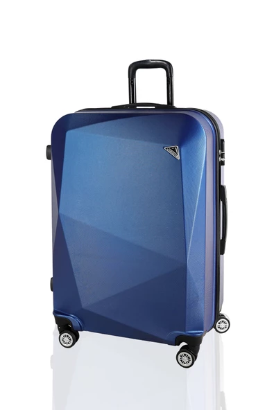 Polo&Sky Elmas Model Lacivert Renk 2'li Valiz Seti (Orta+Büyük) - 2