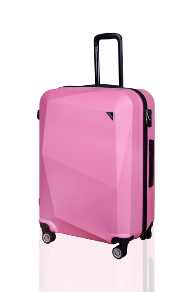 Polo&Sky Elmas Model Pembe Renk 2'li Valiz Seti (Orta+Büyük) - 2