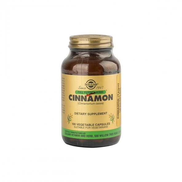 Solgar Cinnamon 100 Kapsül
