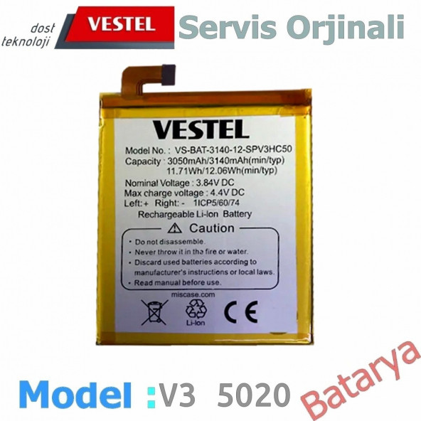 Vestel Venüs V3 5020 Batarya Venüs V3 5020 Uyumlu Yedek Batarya