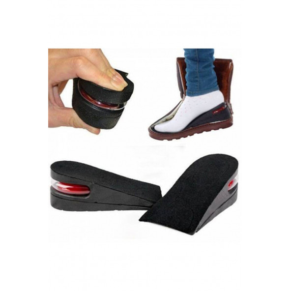 qosrix BOY UZATICI TABANLIK HAVA YASTIKLI GİZLİ TOPUK YÜKSELTEN 5 CM UZATAN GİZLİ TOPUK TABANLIK 1 çift - 3