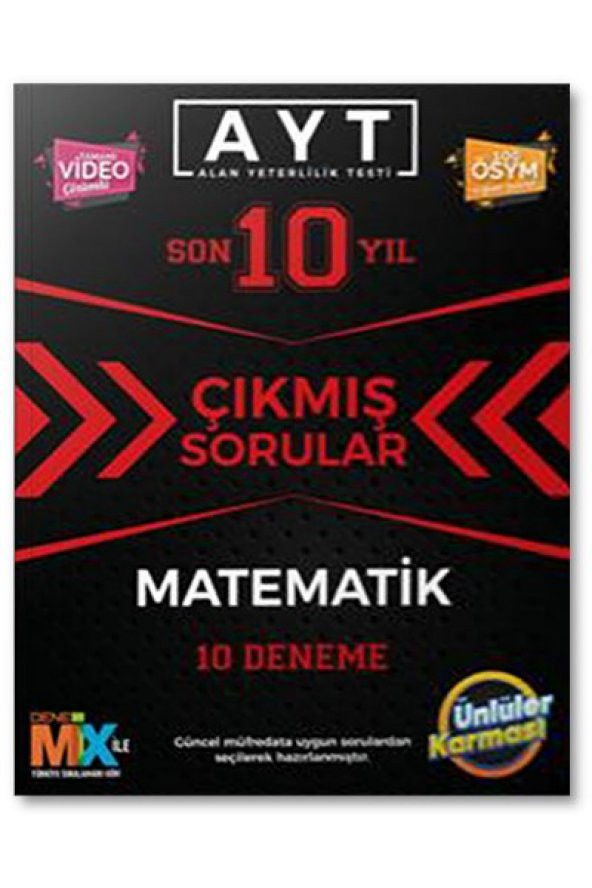 AYT Matematik Çıkmış Sorular Tıpkı Basım 10 Deneme Ünlüler Karması