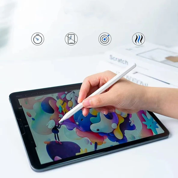 Palm-Rejection Wireless Şarj Eğilim Çizim Apple iPad 2.Nesil 2018 sonrası Dokunmatik Kalemi Pencil 2.Nesil - 11