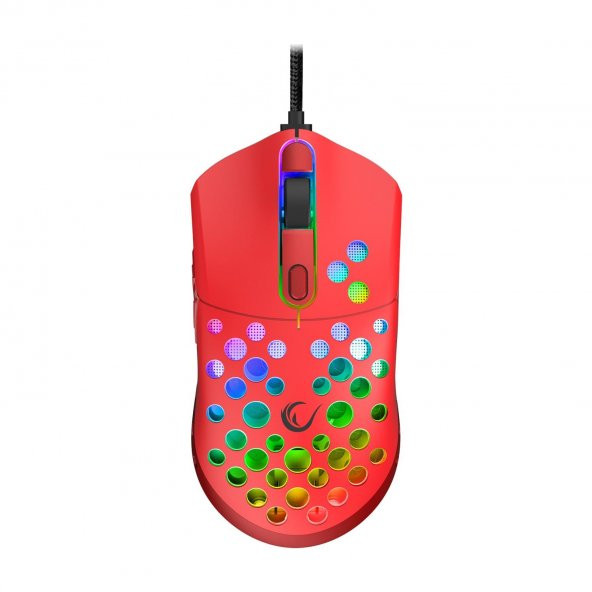Rampage ROCKET Ultra Hafif Kırmızı RGB Ledli 12000dpi Gaming Kablolu Oyuncu Mouse