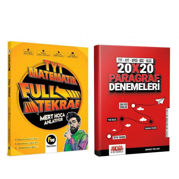 Mert Hoca F10 TYT Matematik Konu ve AKM Paragraf Deneme Seti 2 Kitap