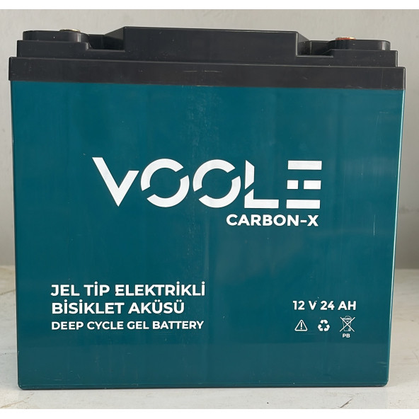 VOOLE 12V 24 AH 2024.05 TARİHLİ ELEKTRİKLİ BİSİKLET AKÜSÜ( JEL )