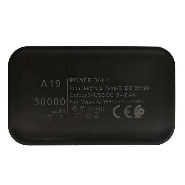 Konfulon A19 Dijital Ekranlı Powerbank 30.000 mAh Hızlı Şarj - 5