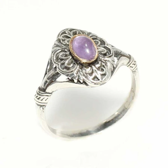 Konstantinapol Tasarım Ametist Taşlı Otantik Yüzük ürün görseli