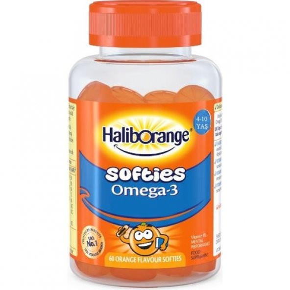 Haliborange Omega 3 Softies Portakal Aromalı Yumuşak Çiğnenebilir Form 60lı