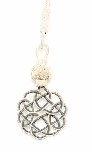 999 Ayar Kazaz Örgü Püskül, Siyah, Beyaz - Resim 2