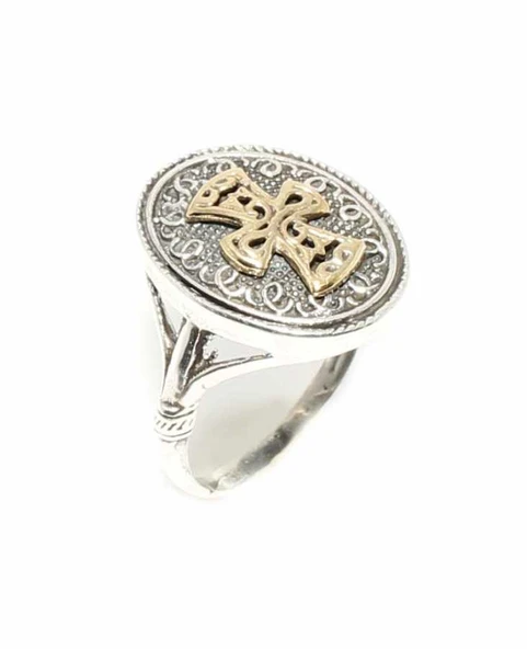 Konstantinapol Tasarım Antik Bizans Yüzük - Resim 3