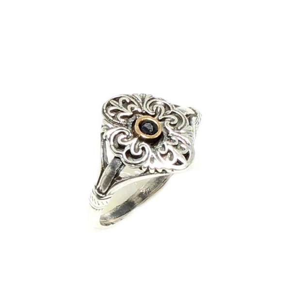 Konstantinapol Tasarım Siyah Taşlı Otantik Yüzük ürün görseli