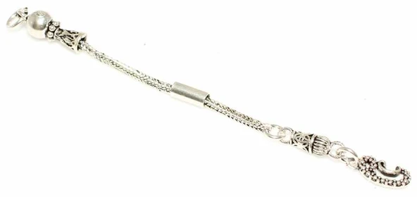 925 Ayar Gümüş Vav Tekli Püskül, Kelebek Desenli Ara Bağlantı ürün görseli