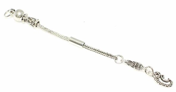 925 Ayar Gümüş Vav Tekli Püskül, Desenli Ara Bağlantı ürün görseli 1