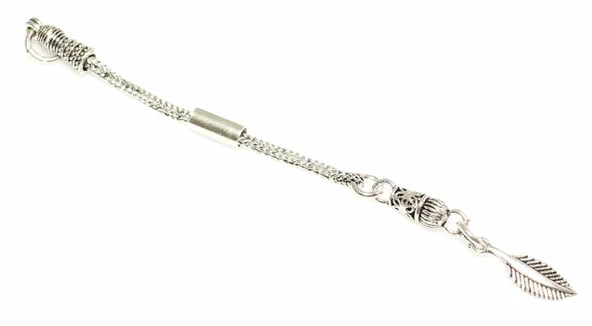 925 Ayar Gümüş Yaprak Tekli Püskül, Desenli Ara Bağlantı ürün görseli