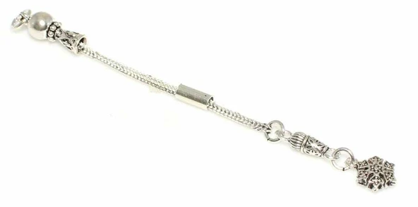 925 Ayar Gümüş Kar Tanesi Tekli Püskül, Kelebek Desenli Ara Bağlantı ürün görseli 1