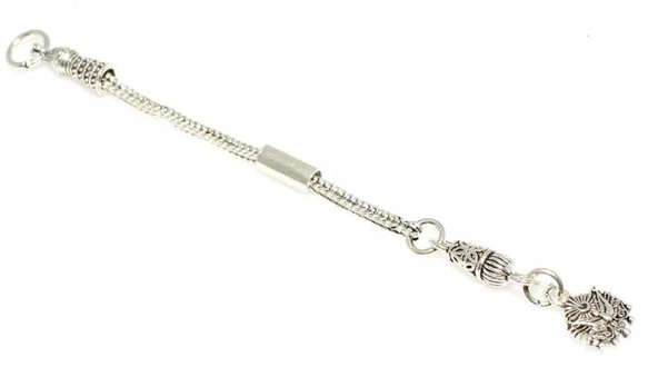 925 Ayar Gümüş Osmanlı Devlet Arması Tekli Püskül, Kelebek Desenli Ara Bağlantı ürün görseli 1