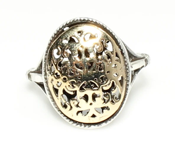 925 Ayar Gümüş Bronz Konstantinapol Tasarım Otantik Yüzük ürün görseli