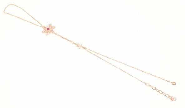 925 Ayar Rose Gümüş Çiçekli Kar Tanesi Modeli Şahmeran - 2