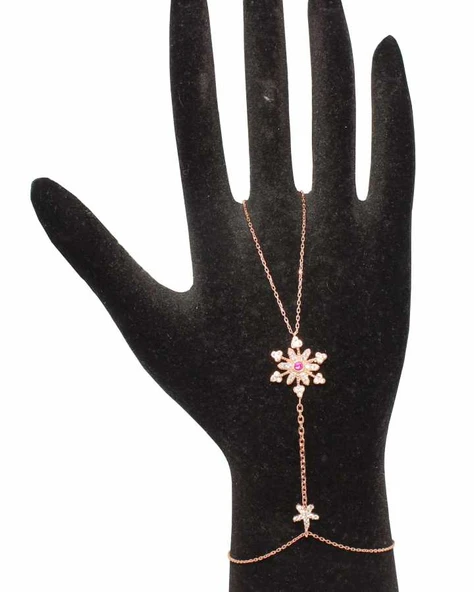 925 Ayar Rose Gümüş Çiçekli Kar Tanesi Modeli Şahmeran ürün görseli