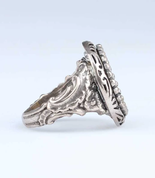 Bizans Sikkesi Gümüş Yüzük - Resim 4