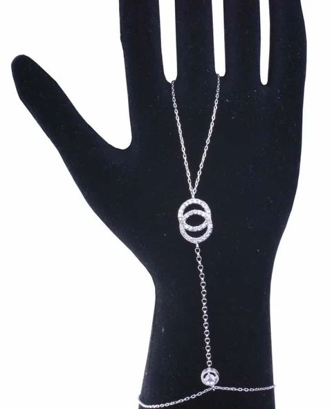 925 Ayar Gümüş Halka Modeli Şahmeran, Beyaz - Resim 4