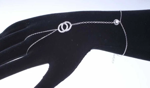 925 Ayar Gümüş Halka Modeli Şahmeran, Beyaz - Resim 3