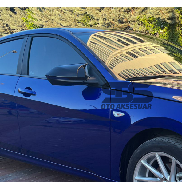 Hyundai Elantra Sinyalli Batman Yarasa Ayna Kapağı Piano Black 2021 Sonrası - 3