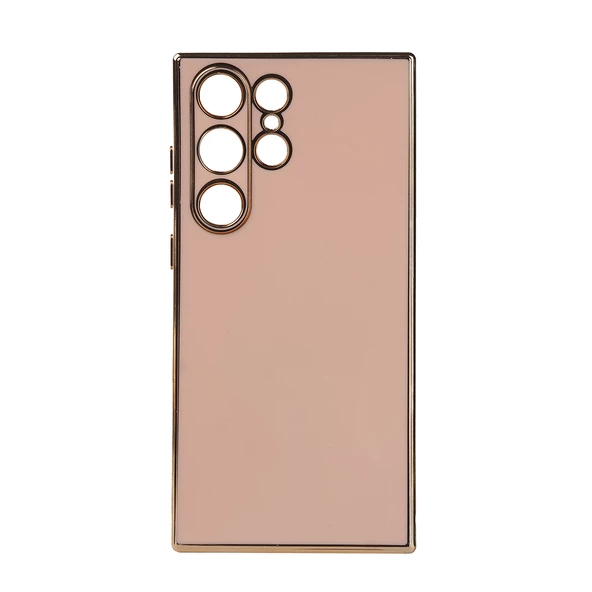 Samsung Galaxy S23 Ultra Kılıf Zore Bark Kapak  Rose Gold