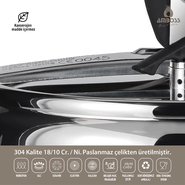 Amboss Amber Klasik Düdüklü Tencere 6 Lt - 3