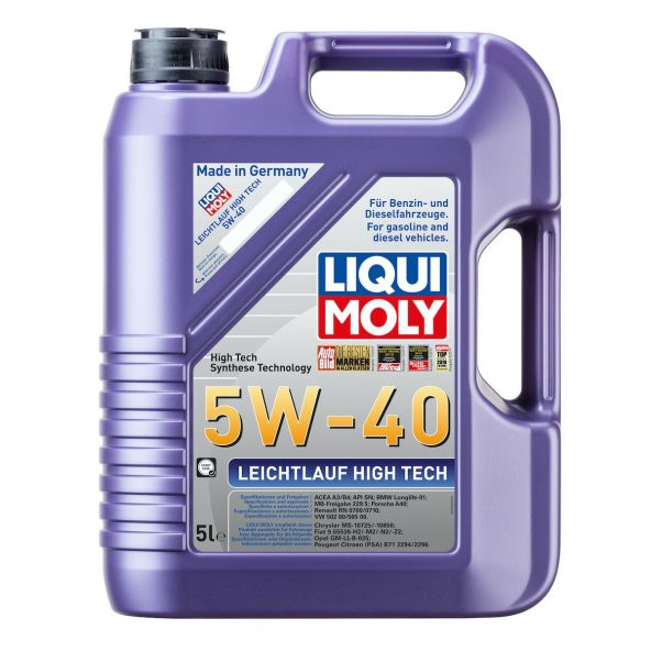 Liqui Moly Leichtlauf High Tech 5W-40 Motor Yağı (5 Litre) Yağ
