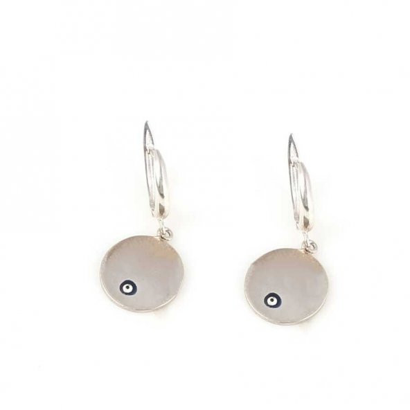 925 Ayar Gümüş Minik Nazar Boncuklu Küpe