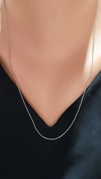 925 Ayar Gümüş Toplu Zincir Kolye ürün görseli 1