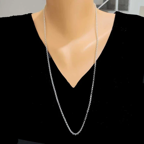 925 Ayar Gümüş Doç Zincir Kolye ürün görseli