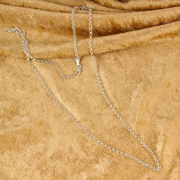 925 Ayar Gümüş Doç Zincir Kolye - Resim 2