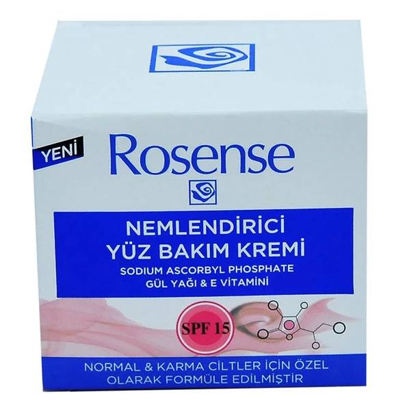 Rosense Gül Yağı E Vitaminli Nemlendirici Yüz Kremi 50ML Normal - 3